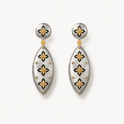 Clover Rhinestone Stud Earrings