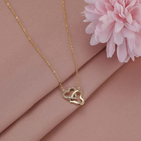 Gold Vermeil Whitby Jet Entwined Heart Necklace – Yorkshire Jewellery  Company