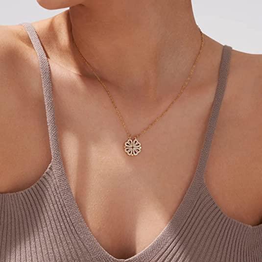 Amazon.com: Drawelry Classic Four-leaf Heart Clover Multiple Wear Necklace  Charm Pendant Women Mothers Day Birthday Jewelry Gifts for Girls Wife  Daughter Mom (Rose Gold) : Clothing, Shoes & Jewelry