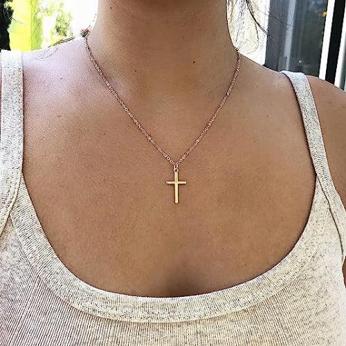 Minimalist Cross Pendant Necklace - TEWIKY