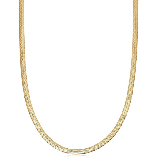 TEWIKY Fine Jewlry Necklaces 3mm Snake Chain Necklace 16.5inch Gold