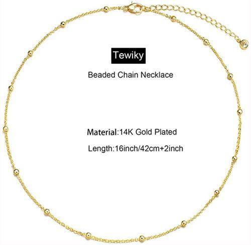 Beaded Chain Necklace - TEWIKY
