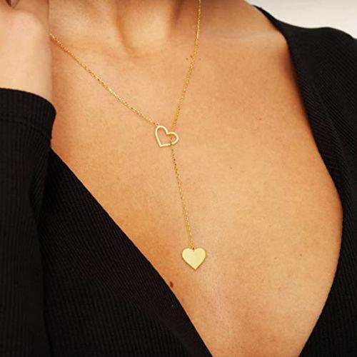 Heart to Heart Y Necklace - TEWIKY
