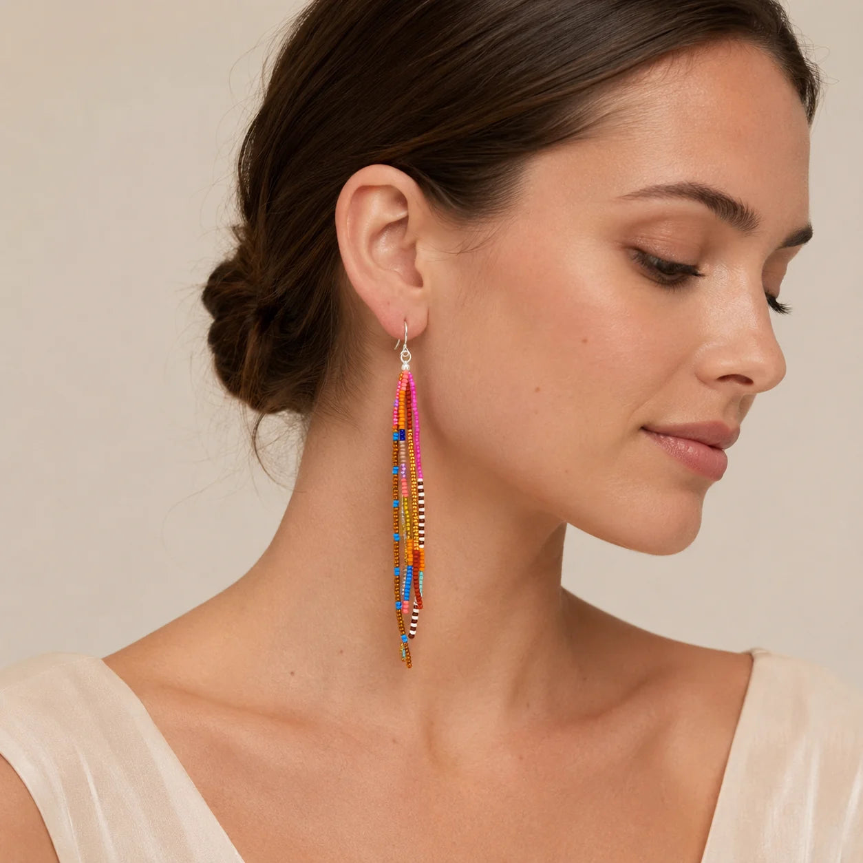Beaded Tassel Earrings